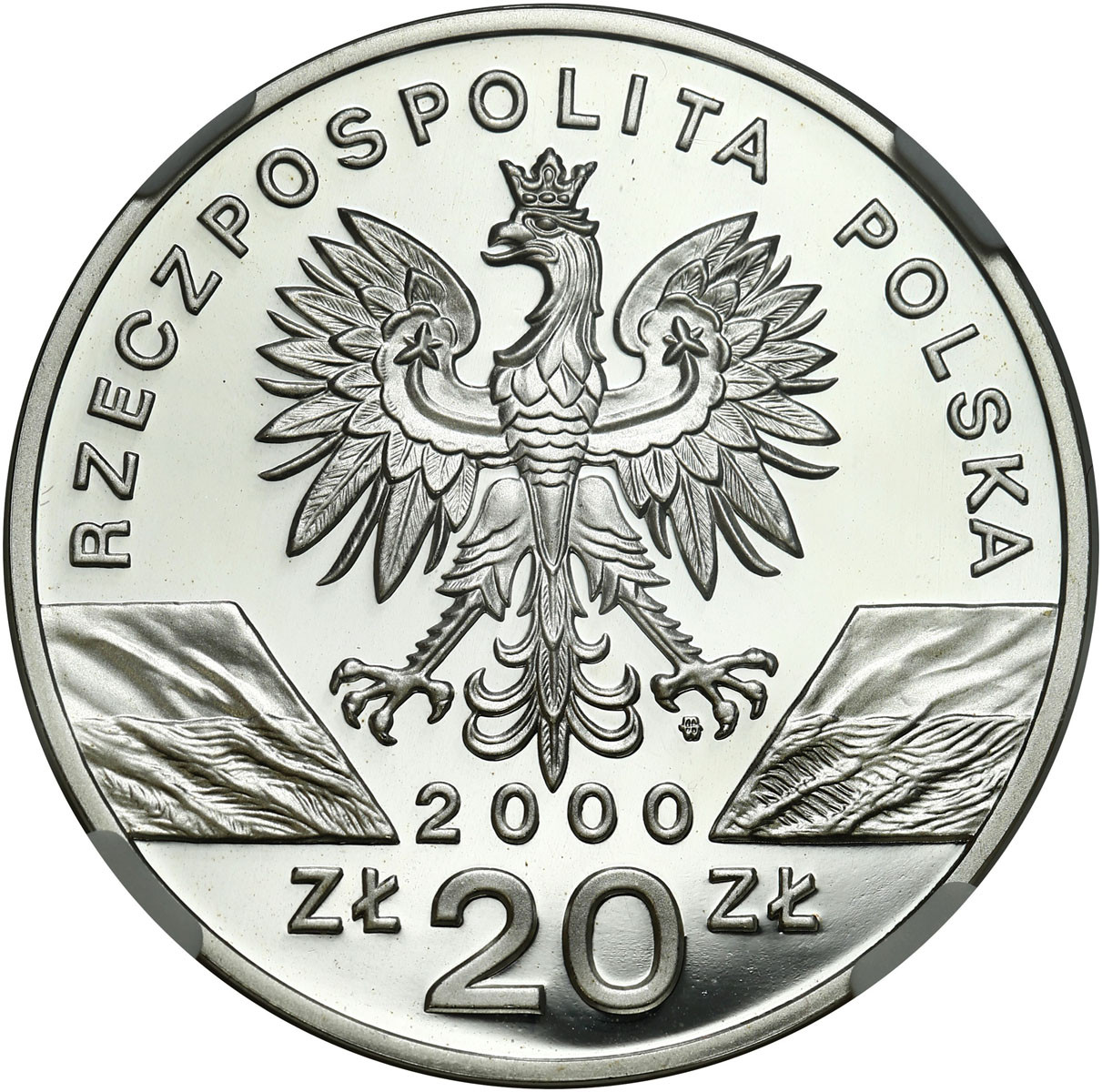 III RP. 20 złotych 2000 Dudek NGC PF69 ULTRA CAMEO (2 MAX)